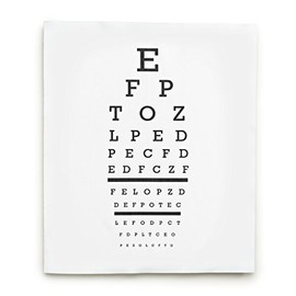 Design Ideas Focus Cloth, Soft Reusable Microfiber Cleaning Wipe for Glasses and Electronics, Eyechart Design