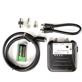THE CIMPLE CO OTA TV Antenna Signal Strength Meter Kit with LED Display and Coaxial Cable