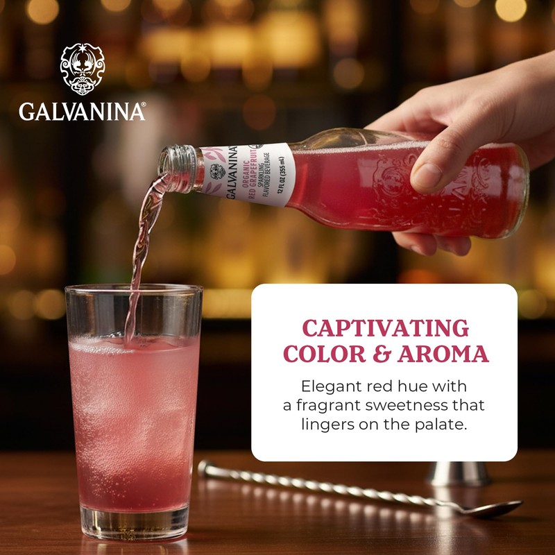 Galvanina Red Grapefruit with Pulp – Premium Organic Italian Sparkling