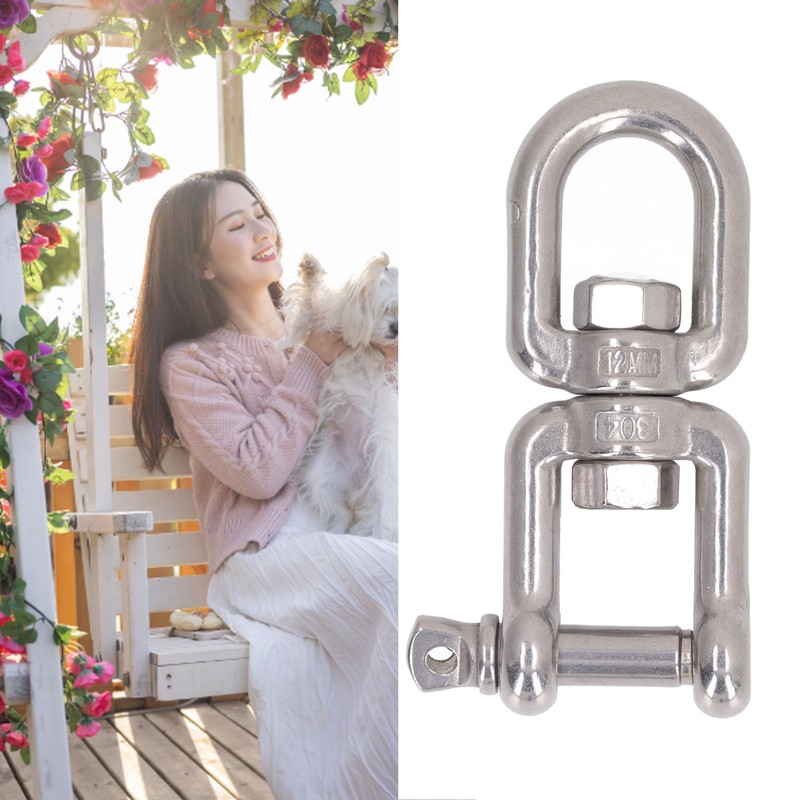 Double Jaw Shackle Professional Heavy Duty 304 Stainless Steel Rolling