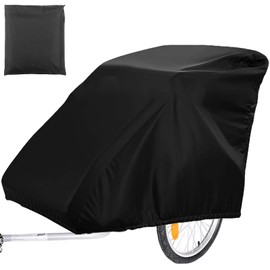 Folding garage for bicycle trailers: universal cover for bicycle trailers, dog trailers, load trailers, 210D waterproof, windproof, tear-resistant Oxford fabric, bicycle trailer cover with UV