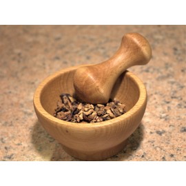 efo Wooden Mortar and Pestle Set - Small Pestle and Mortar Great for Grinding Spices, Herb Food and Garlic – Ergonomically Designed Pestle and Durable Mortar – Size 10.5 x 5.5 cm | 4.13" x 2.516"