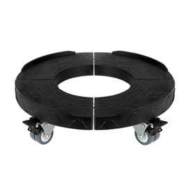 W B D WEIBIDA Trash Can Dolly Wheels Adjustable 15-19 Inch Round Dolly with 4 Wheels Drum Dolly Heavy Duty 440lbs Keg Dolly Large Barrel Dolly Multi Functional Rolling Dolly Cart Plant Dolly