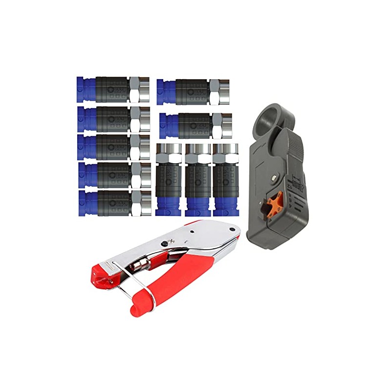 Inbrackets Compression F Connectors CMX100 Double Blade Coax Stripper with