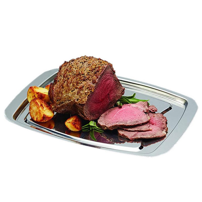 AIXXCUVQ Stainless Steel Spiked Carving Tray Versatile and Durable Metal