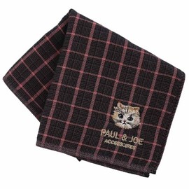 Blooming PAUL & JOE ACCESSOIRES 000308-0006-03 Paul & Joe Front Gauze Back Towel Handkerchief, Gypsheet Embroidery (Gray), Ladies' Towel, Hand Towel, Approx. 9.8 inches (25 cm), gray