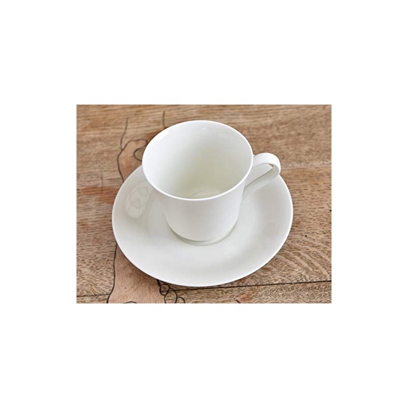 Set of 5 Ceramics [White Tableware] Milky White White with