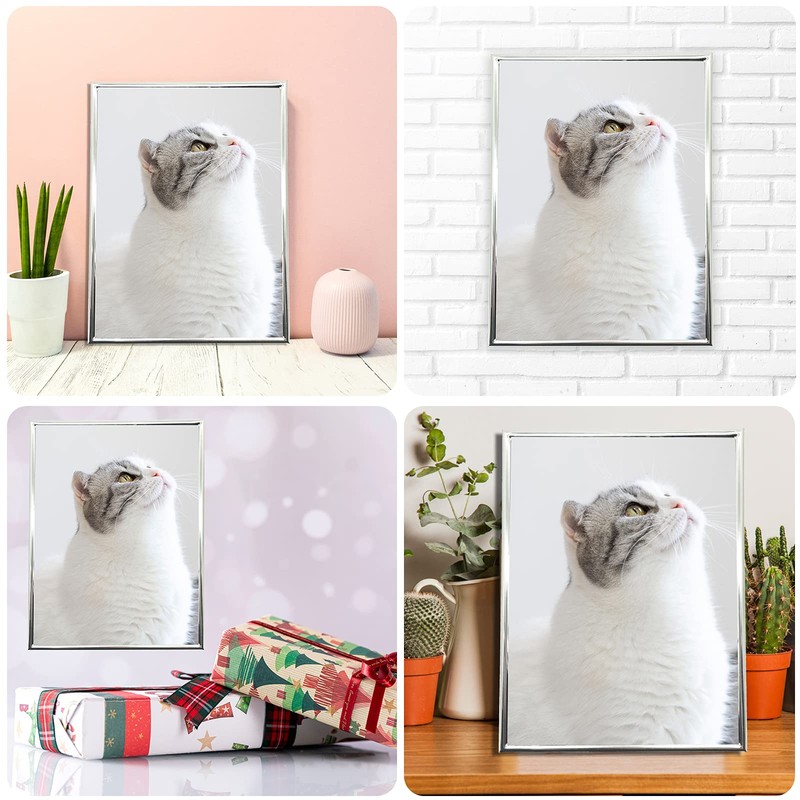 DECANIT 8x10 Picture Frame Metal, Thin Profile Photo Frame 8