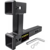 KAIRAY Adjustable Dual Trailer Hitch Extension Bar For Bike Racks