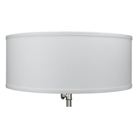 FenchelShades.com 18" Top Diameter x 18" Bottom Diameter 7" Height Cylinder Drum Lampshade USA Made (White)