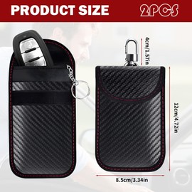 Pack of 2 protective car keys, car key safe, car key protection keyless, keyless go protection, shielding key case, key case, key case, car key safe, theft protection key bag