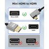 YANBORONSN 4K Micro HDMI to HDMI Spiral Cable 2.2 ft,