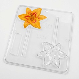 Day Lily Lollipop Chocolate Candy Mold 3388