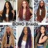 Purple Braiding Hair Pre Stretched Hypoallergenic Boho Hair for Braiding
