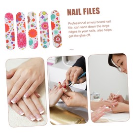 Healvian 50pcs Double-sided Nail Files for Home Salon Stylish for Manicure Pedicure Lightweight Portable Nail Buffering Tools for Women Girls Easy Care