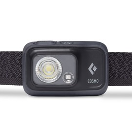 BLACK DIAMOND Cosmo 350 LED Headlamp (Graphite) - Waterproof and Dimmable Battery Powered Headlamp for Camping, Hiking, Running, with Red Light Headlamp Mode