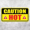 2Pack Caution Hot Decal Self Adhesive Sticker for ‌Car Machine