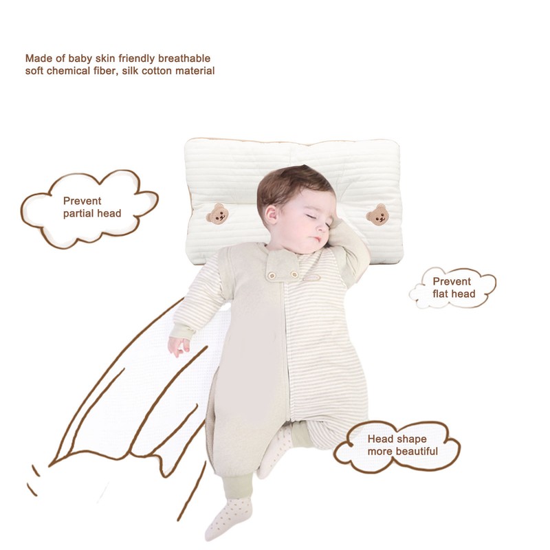 Cute Toddler Pillow Animal Pattern Soft PP Cotton Neck Support