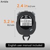 Stopwatch, Amble Countdown Timer and Stopwatch Record 20 Memories Lap