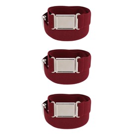 CTM® Kids' Adjustable Elastic Belt with Magnetic Buckle (Pack of 3), Burgundy