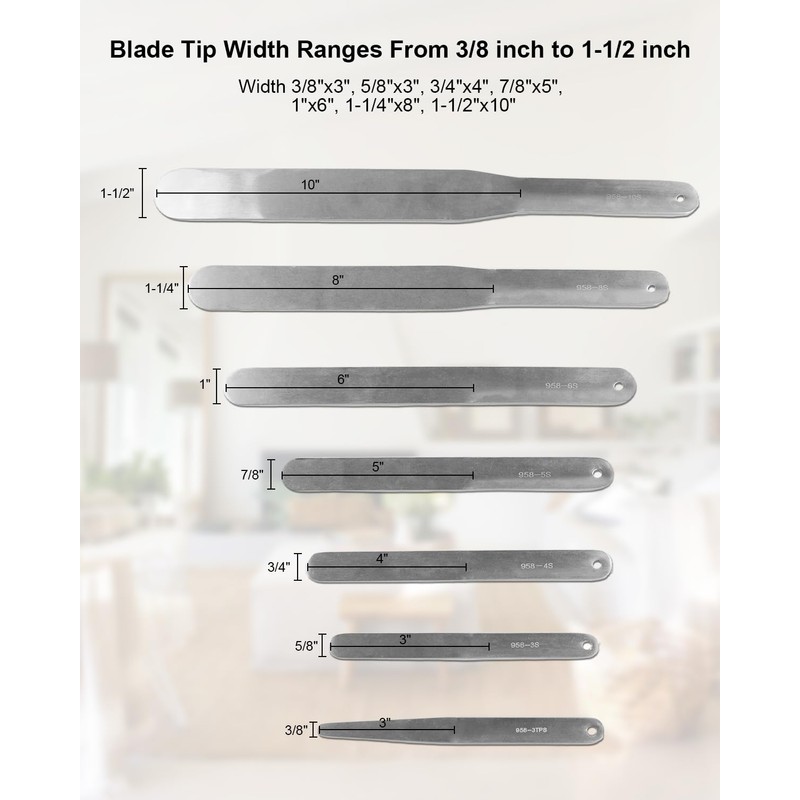 7 Pcs Flexible Multipurpose Caulking Spatula, Stainless Steel Caulk Tool