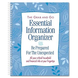 The Essential Information Organizer - All Of Your Critical Household and Financial Information In One Place - Spiral Bound 10x8