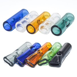 Coloful Glass Filter Tips, Reusable Premium Rolling Tips for DIY, 5 PCS (8mm Flat + 12mm Round)