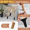40 PCS Black Furniture Leg Socks - Knitted Chair Leg