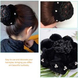 4 Piezas Redecilla para el Cabello de Mujer Negra, Red para Moño de Pelo, Accesorios para Ballet, Enfermería y Cocina, Estilo Elegante y Chic