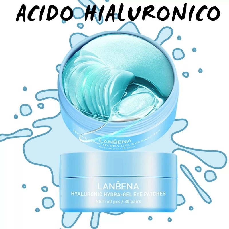 Lanbena Parches Hydrogel Contorno De Ojos Nicotinamida Acido Hialuro