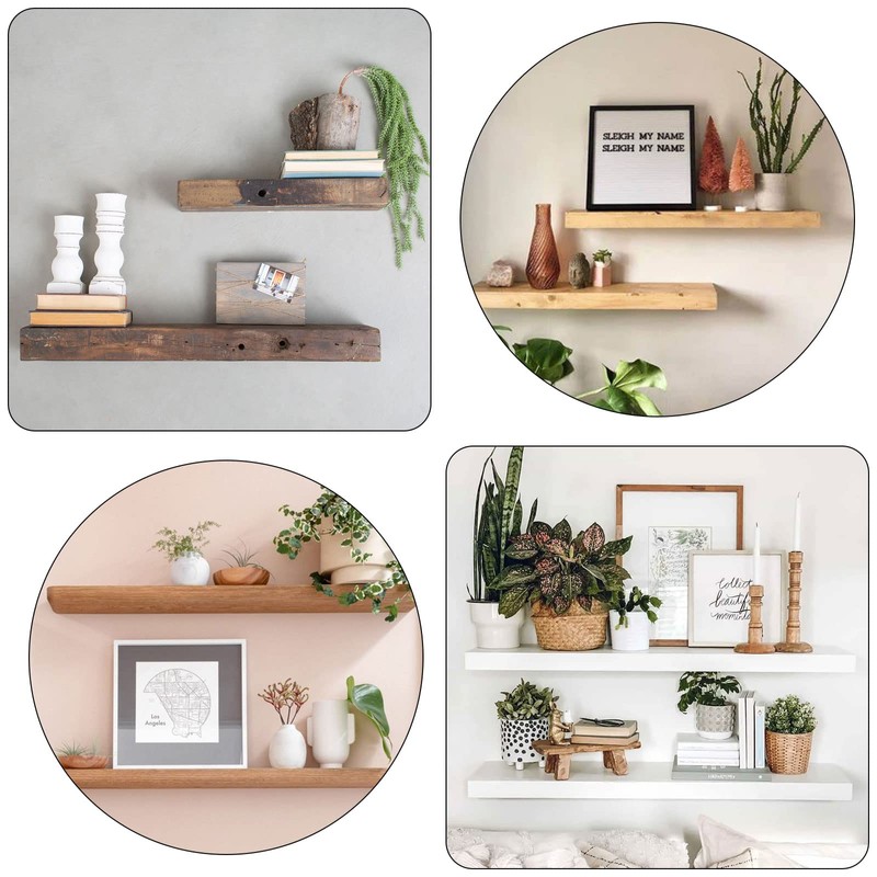 DAJAVE 8 Pack Floating Shelf Bracket, 5 inch Floating Shelves
