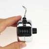Hand Tally Counters 3 pcs, 4 Digit Metal Pitch Counters