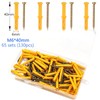 Mbsomnus 130Pcs Wall Plugs and Screws Set (65Pcs Concrete Screws