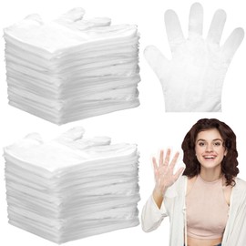 Dingion 4000 Pack Disposable Gloves Plastic Gloves Disposable Food Prep Gloves Safe PE Gloves Disposable Latex Free Disposable Gloves for Gardening Kitchen Cooking Food Handling, One Size Fits Most