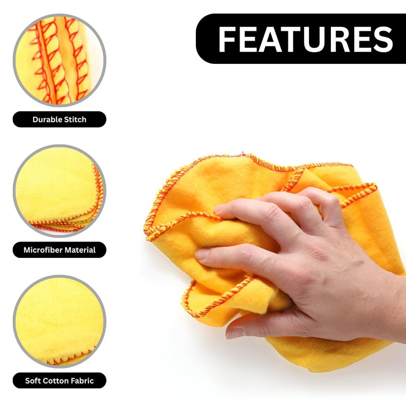 JMS Bridge Yellow Dusters 100% Cotton, Pack of 24, Cleaning