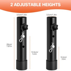 FUNYKICH Folding Table Leg Extenders, Durable Steel Folding Tables Leg Risers for Straight and Bent Legs, Adjustable Table Height Extenders for Rise 3.6in/5.3in (2 Adjustable Heights)