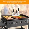 2Pcs Stainless Steel Griddle Spatula Stand with 4 Screws, Grill