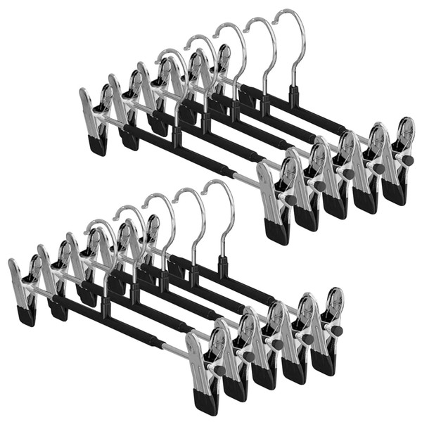 Dunkwckore Pack of 10 Trouser Hangers, Metal Trouser Hangers, Space