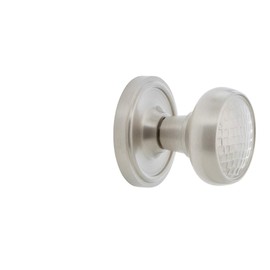 Nostalgic Warehouse Classic Rosette with Craftsman Door Knob, Single Dummy, Satin Nickel