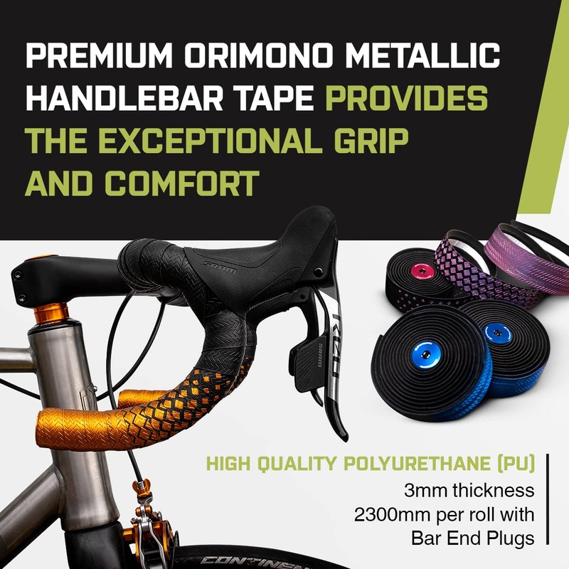 Orimono Metallic Handlebar Tape (Black)