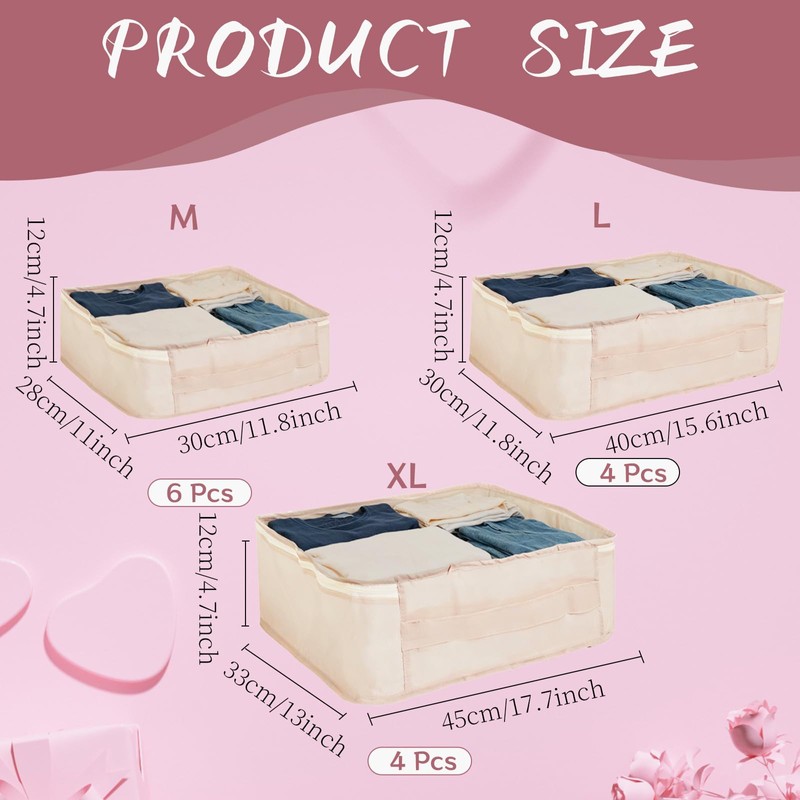 PEDOBALI 14 Pcs Packing Cubes for Suitcase Mesh Clothes Organizer