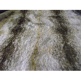 LUXURY Animal Faux Fur Fabric Material BROWN WOLF