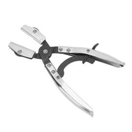 Ratcheting Hose Pinch Off Pliers, Ratchet Hose Clamp Pliers Ratcheting Jaws Swiveling Universal for Automobile Radiator Brake Coolant Pipes (8 Inch)