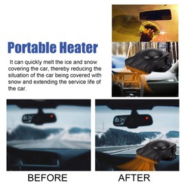 Car Heater,12V-150W Car Heaters For Vehicle,2 in1 Fast Heating and Quickly Defrost Defogger,Portable Heater For Car,Warm Breeze Windshield Wizard,Fast Heating Windshield Car Defroster & Defogging.