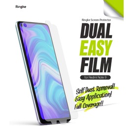 Ringke Dual Easy Film (2 Pack) Compatible with Redmi Note 9 Screen Protector