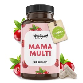 Mama Multi (120 Capsules for 4 Months) 3-in-1: Desire to Pregnancy Tablets, Pregnancy Vitamins and Breastfeeding Vitamins - 16 Prenatal Vitamins and Superfoods - Vegan (1 x 120 Capsules (Pack of 1)