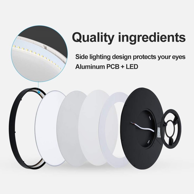 LVL LED Ceiling Light Black Shell 12W 1100lm Natural White