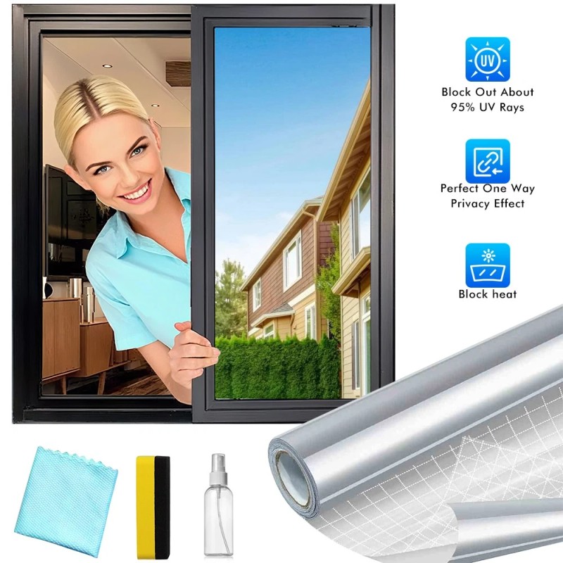 Unbranded One Way Privacy Window Film 17.7"x78.7" Window Tint Home