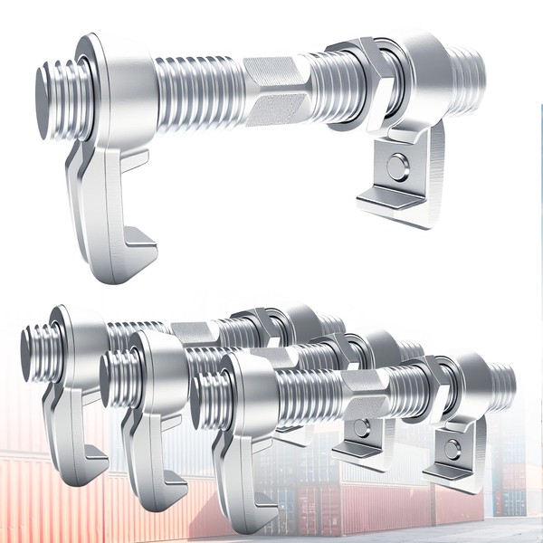 NULTRUMA 4 Pack Shipping Container Bridge Fitting Clamp, 260mm Galvanized