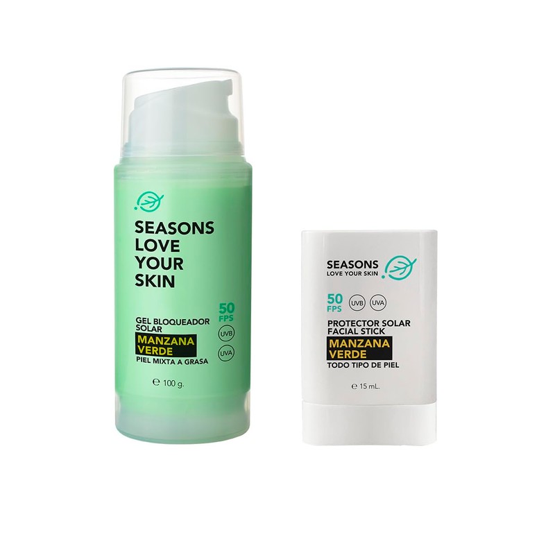 Seasons love your skin kit protector solar manzana verde FPS